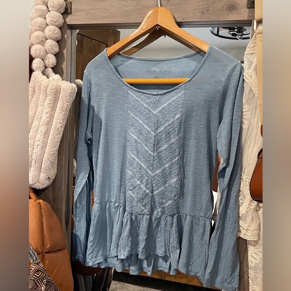 North River Women’s Blue Long Sleeve Top Size M - Picture 1 of 3